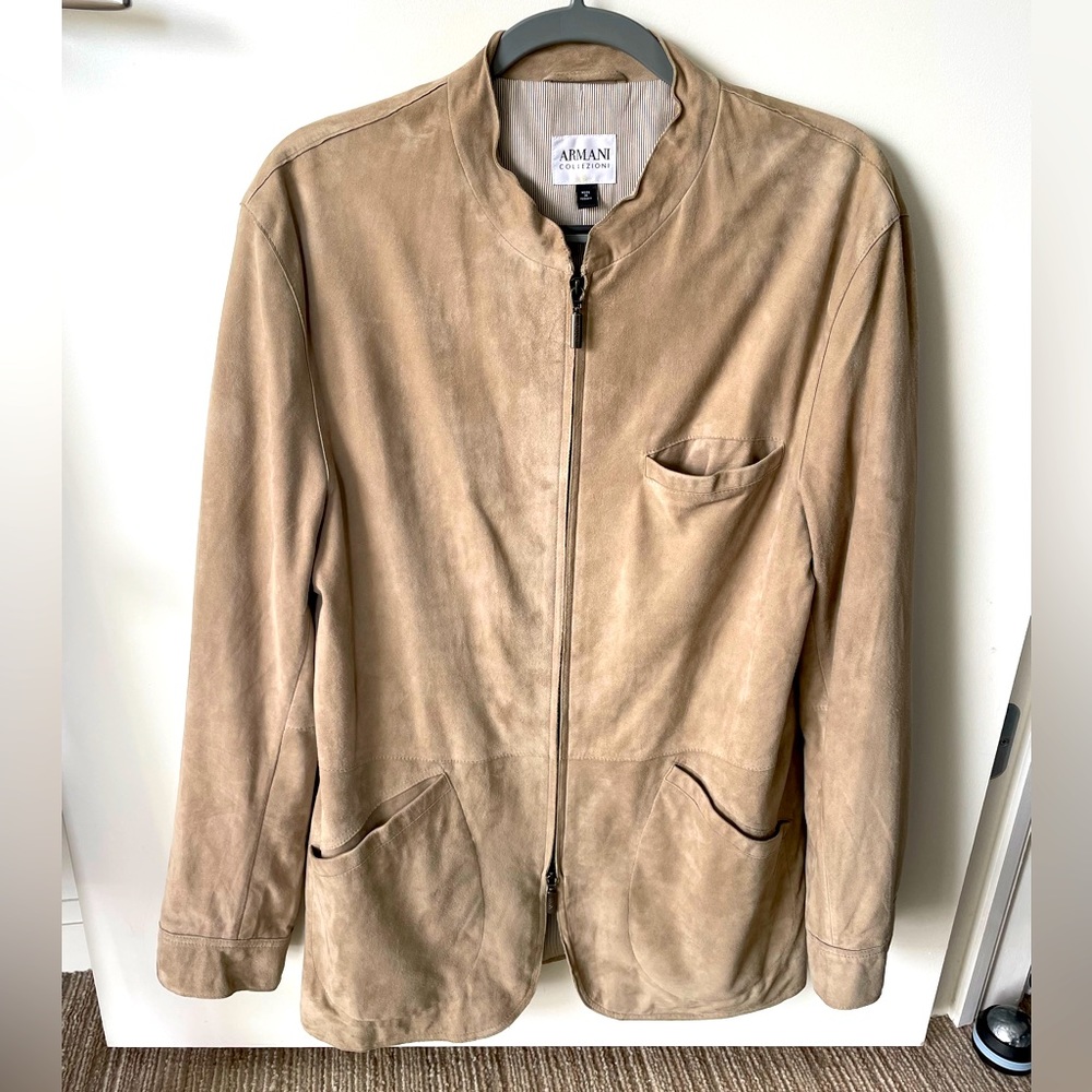 Armani Collezioni Suede Jacket - Camel - Size 42
